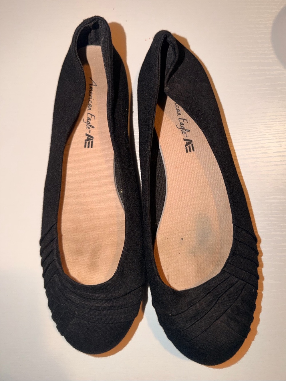 American Eagle Outfitters Black Women's Slip-On Ballet Flats